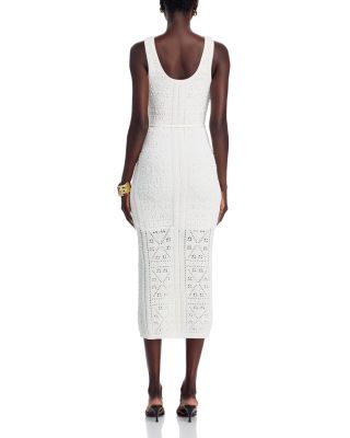 Bubble Pointelle Knit Midi Dress