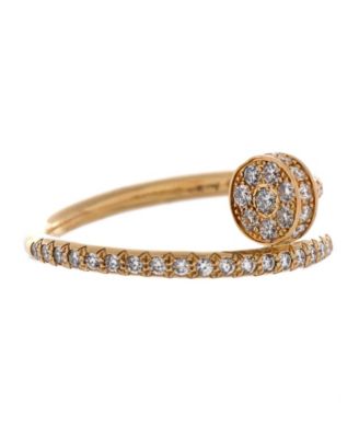 Small Juste un Clou Paved Ring 18K Gold with Diamonds