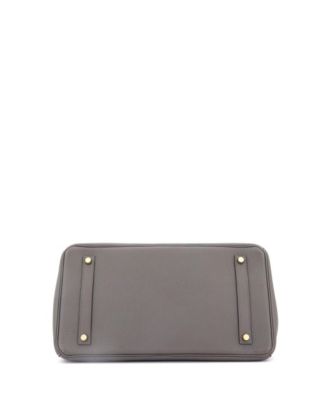 Birkin 35 Handbag Grey Togo with Gold Hardware