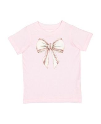 Sweet Wink - Girls' Baseball Bow Short Sleeve T-Shirt - Baby, Little Kid, Big Kid