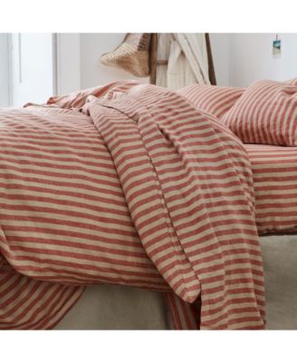 Pembroke Stripe Linen Flat Sheet