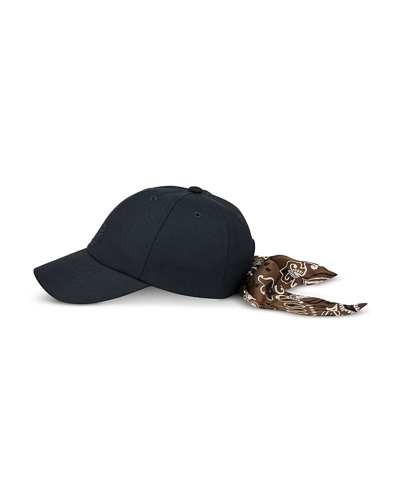 Sandro Cap With Tied Scarf In Black