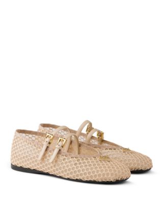  Women's Mesh Fabric Ballerinas
