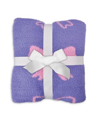 Iscream - Girls' Pretty Bows Cozy Knit Plush Blanket