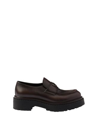 Men's Double Chocolate Leather Loafers