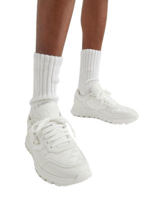 Men's Leather and Re-Nylon High-Top Sneakers