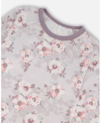 Girls' Printed Organic Cotton Long Sleeve Top and Pant Pajama Set - Big Kid