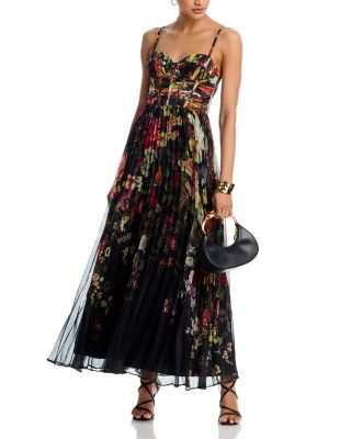 Pleated Floral Dress - Exclusive