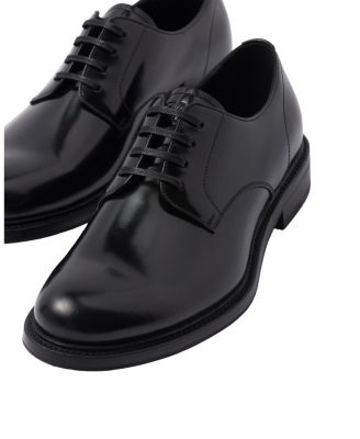 Men's Brushed Leather Lace-Up Shoes