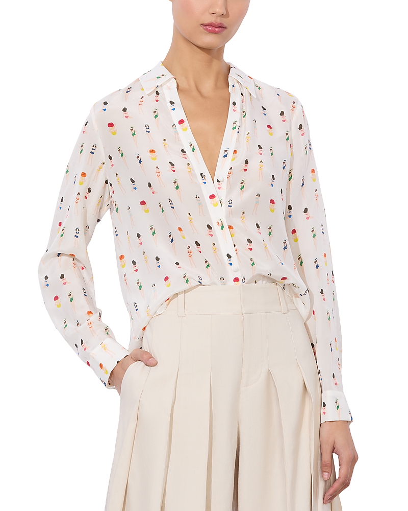 Alice And Olivia Beach Club Eloise Button-front Blouse