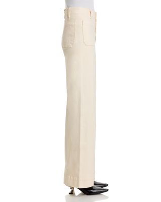 High Rise Wide Leg Jeans in Ecru - Exclusive
