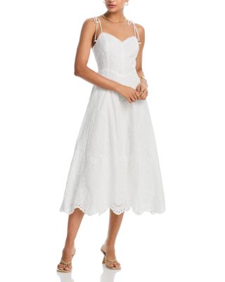 Eyelet Sweetheart Midi Dress - Exclusive