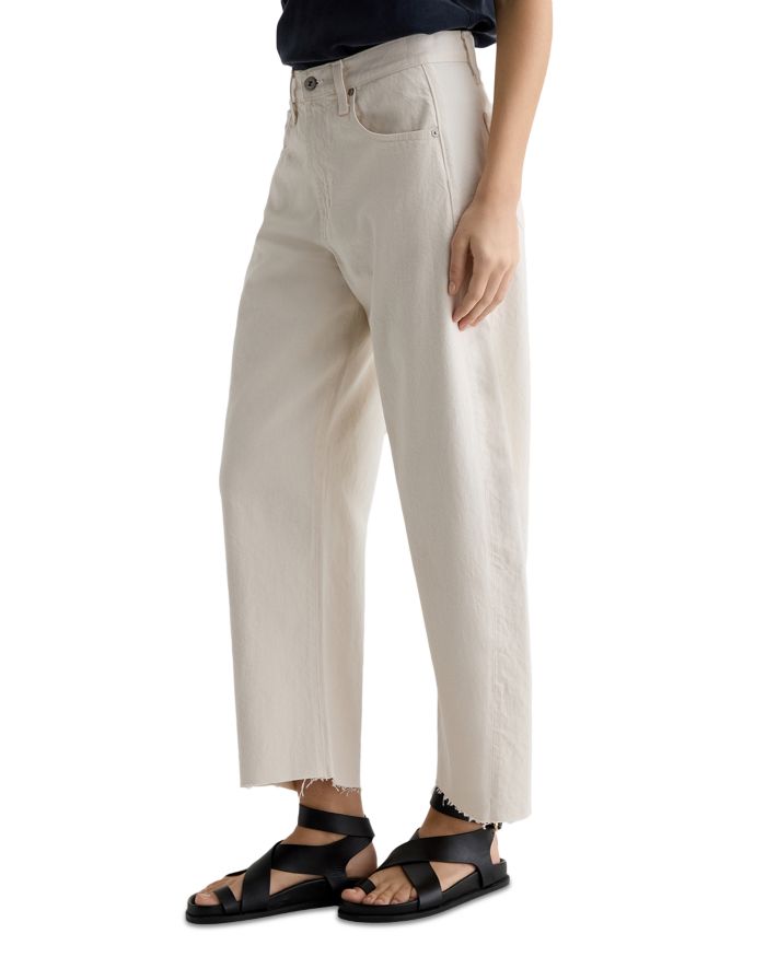 Hattie High Rise Crop Barrel Jeans Opal Stone