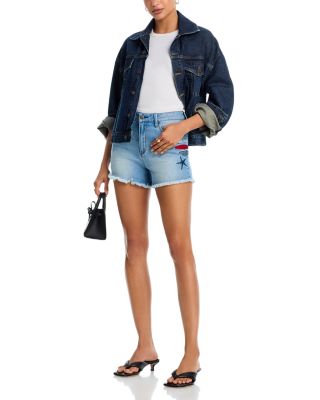 Embroidered Denim Shorts - Exclusive