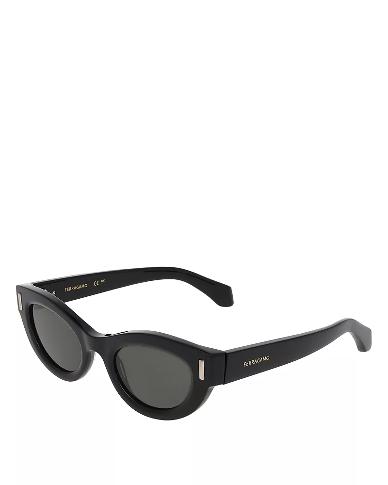 Ferragamo Rivet Cat Eye Sunglasses, 49mm