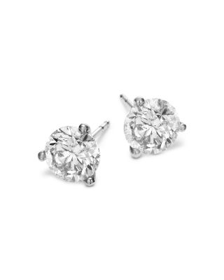 Luxe Collection Certified Diamond Stud Earrings in 14K White Gold, 4.0 tcw