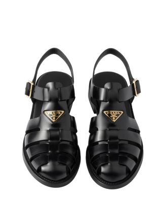 Prada Women's Brushed Leather Fisherman Sandals | Bloomingdale's