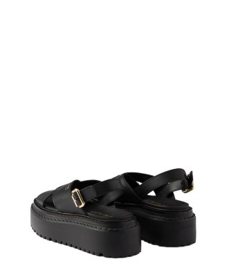 Women's Leather Crisscross Sandals