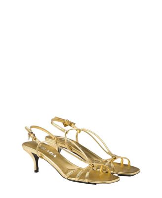 Prada - Women's Mordore Nappa Leather Heeled Sandals