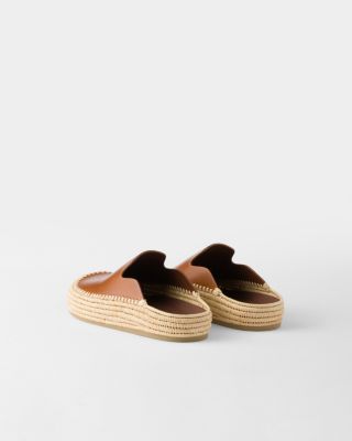 dad sandals beige patent lambskin mules