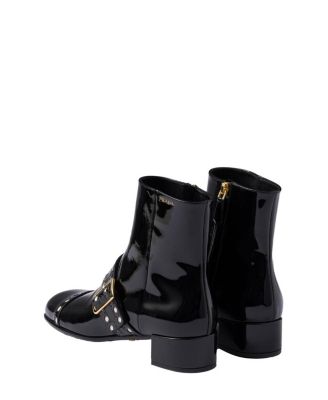  Women's Patent Leather Ankle Boots