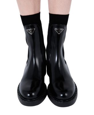 Women's Brushed Leather Chelsea Boots