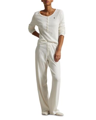 Henley Wide Leg Pajama Set