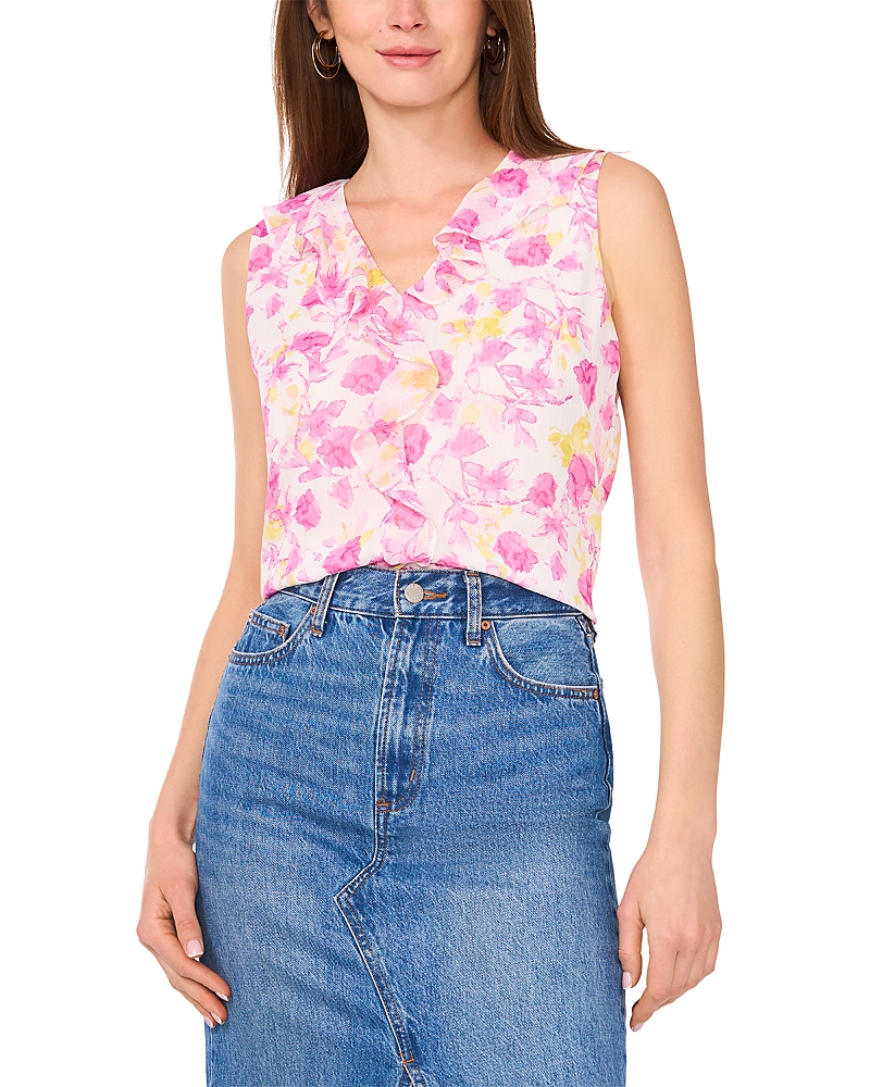 VINCE CAMUTO SLEEVELESS RUFFLED TOP