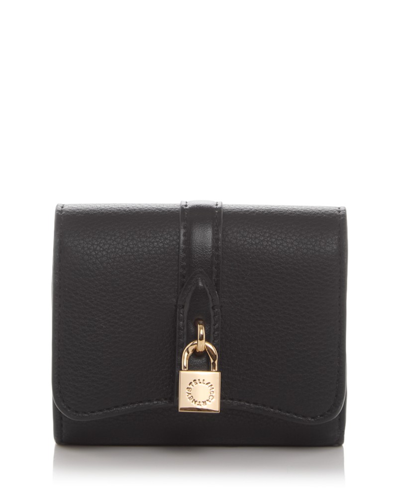 Stella McCartney Ryder Tri-Fold Wallet in Black