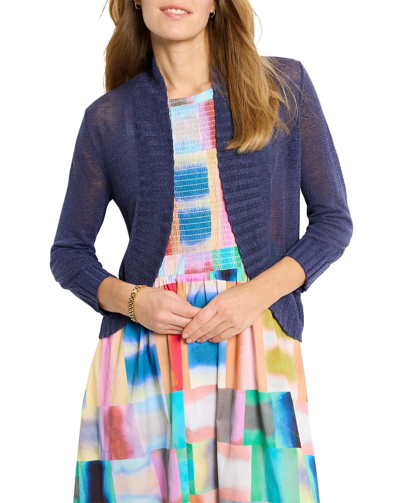 Nic + Zoe Nic+zoe Bolero Linen Blend Cardigan Sweater