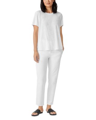 Linen Crewneck Short Sleeve Tee