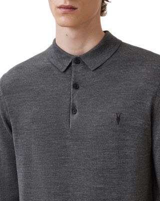Mode Regular Fit Merino Wool Long Sleeve Polo Sweater