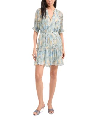 Dorrie Printed Button Front Mini Dress