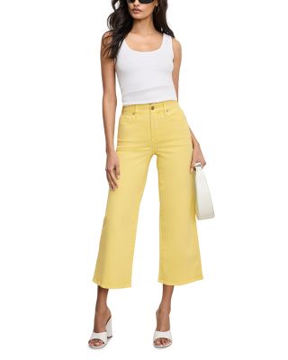 Good Waist Cropped Palazzo Jeans in Lemon