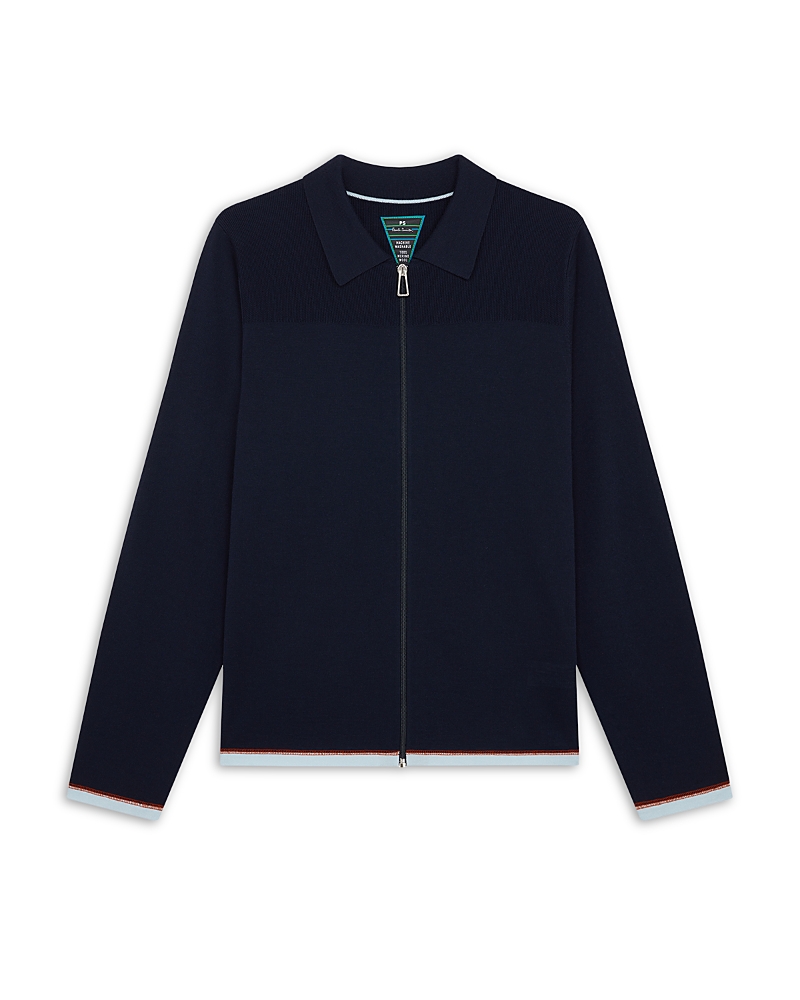 Ps By Paul Smith Wool Cardigan Sweater In Blue
