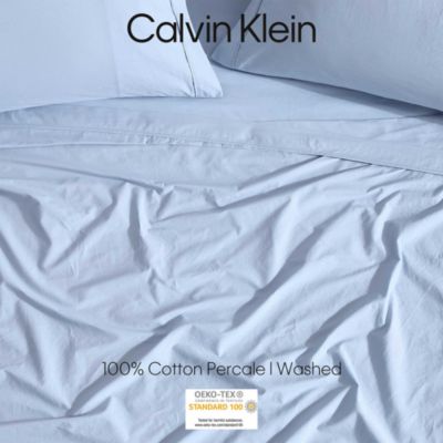 Washed Percale Cotton Sheet Set, Twin