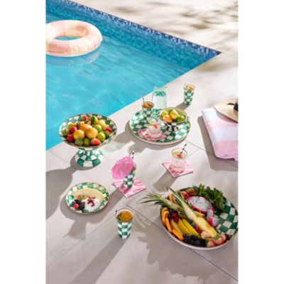 Emerald Check Large Compote