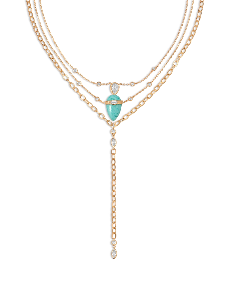 Ettika Reconstituted Turquoise Solstice Layered Necklace