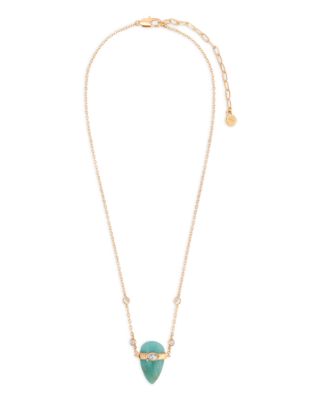 Turquoise Solstice Turquoise & Cubic Zirconia Pendant Necklace, 14"-17" 