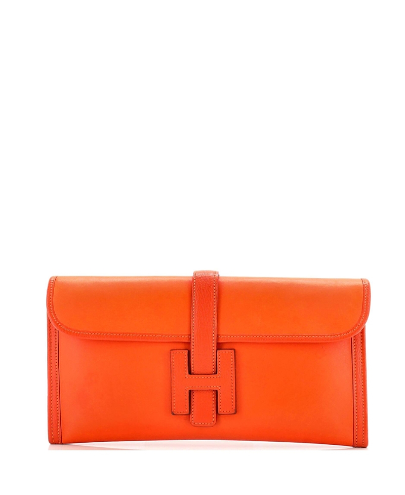 PRE-OWNED HERMES PRE-OWNED HERMES 29 JIGE ELAN CLUTCH SWIFT WITH CHEVRE MYSORE