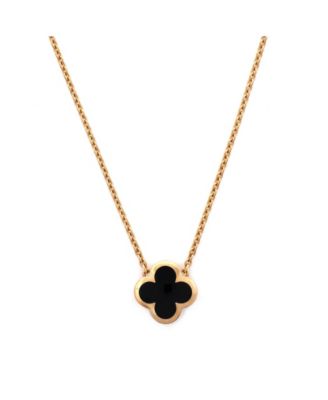 Pre-Owned Van Cleef & Arpels - Pure Alhambra Pendant Necklace 18K Gold and Onyx