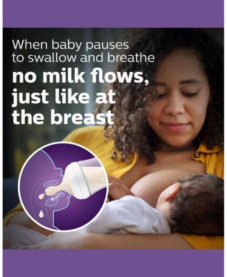 Glass Natural Bottle with Natural Response Nipple Baby Set