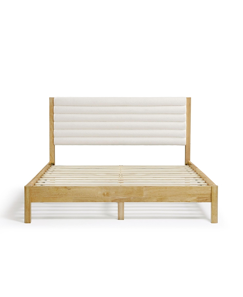 Furniture Of America Adin Boucle Platform Bed, Queen In Neutral