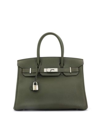 Pre-Owned HERMÈS - Birkin 30 Handbag Green Togo with Palladium Hardware