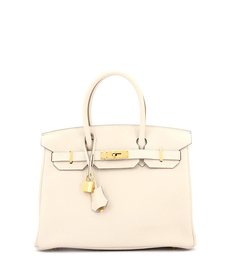 Pre-owned Pre-owned Hermes Hermes Birkin 30 Handbag Light Clemence With Gold Hardware