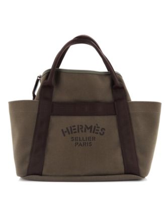 Pre-Owned HERMÈS - Sac De Pansage Groom Handbag Canvas