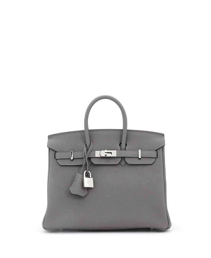 Pre-owned Pre-owned Hermes Hermes Birkin 25 Handbag Grey Togo With Palladium Hardware