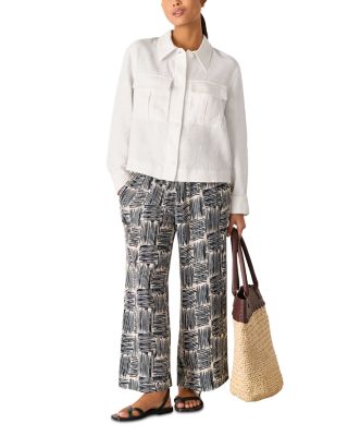 Petites Hatch Squares Cropped Pants