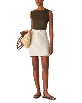 Linen Cotton Mini Skirt