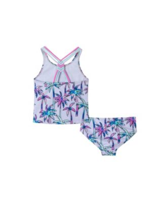 Girls' Palm Trees Tankini Swimsuit Set - Little Kid